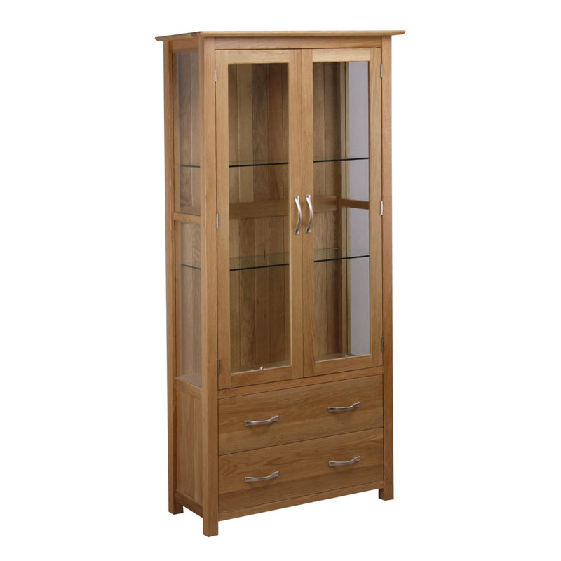 Modernong OakGlass Door Bookshelf