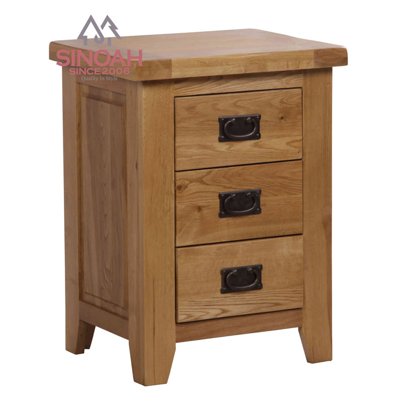 Rustic Oak Bedside Table